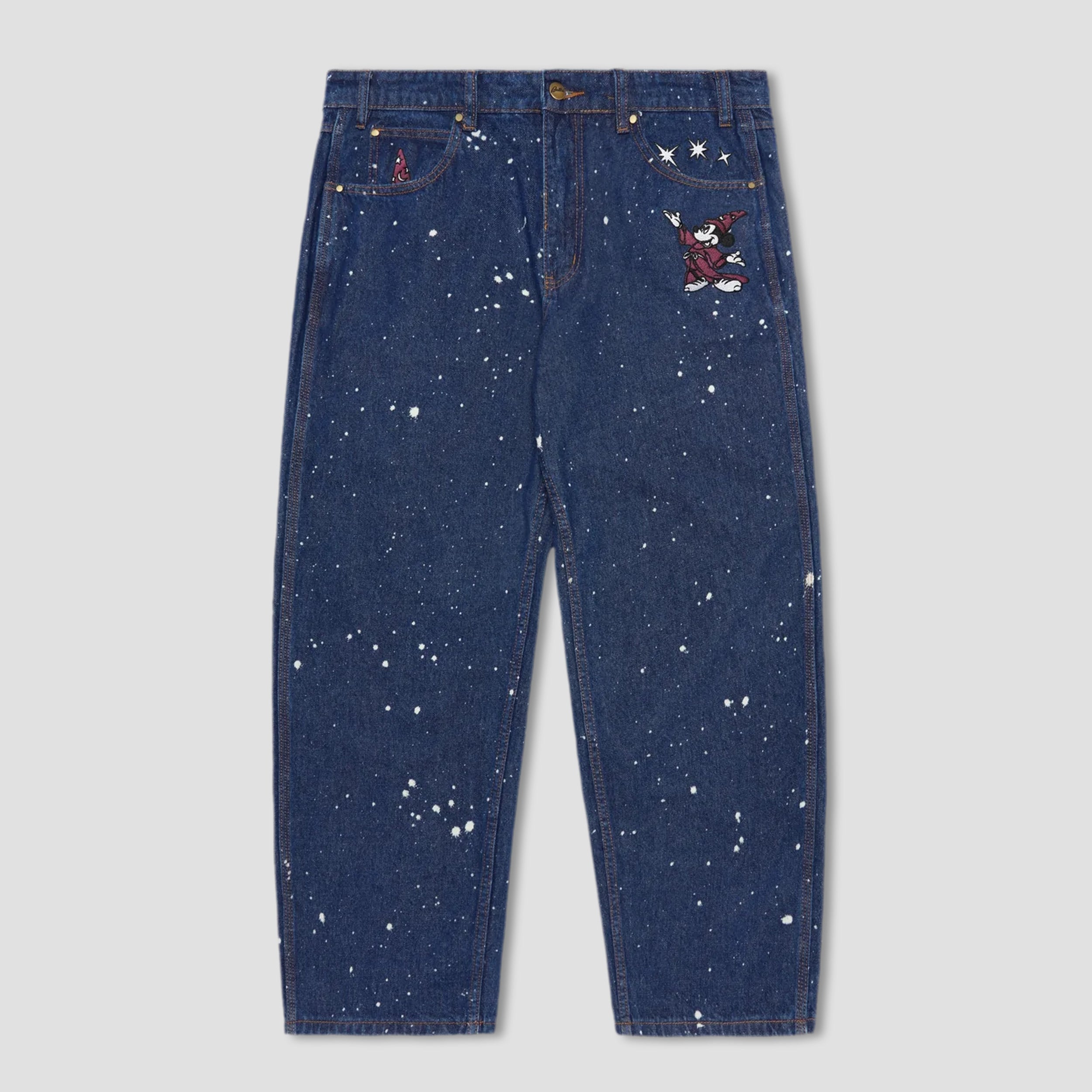 Butter Goods x Disney Fantasia Baggy Denim Jeans Dark Indigo Bleach Sp