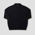 Load image into Gallery viewer, Former Franchise Longsleeve Knit Polo Black