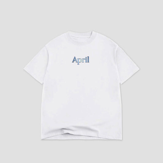 April Gradient Logo T-Shirt White