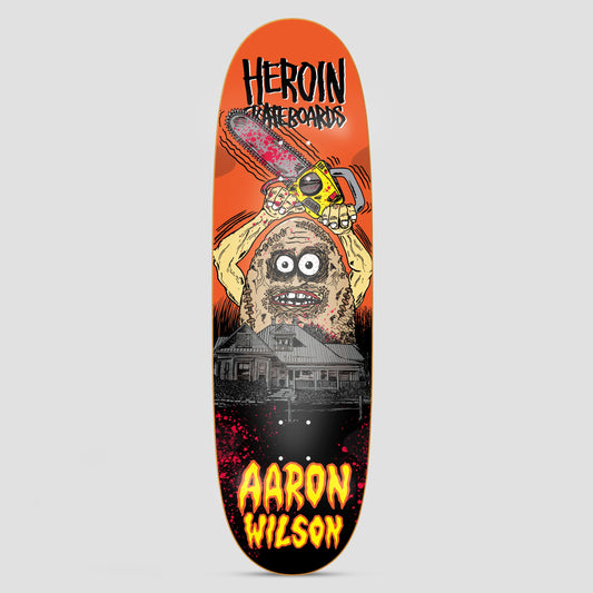 Heroin 9.125 Aaron Wilson Teggxas Chainsaw Egg Skateboard Deck