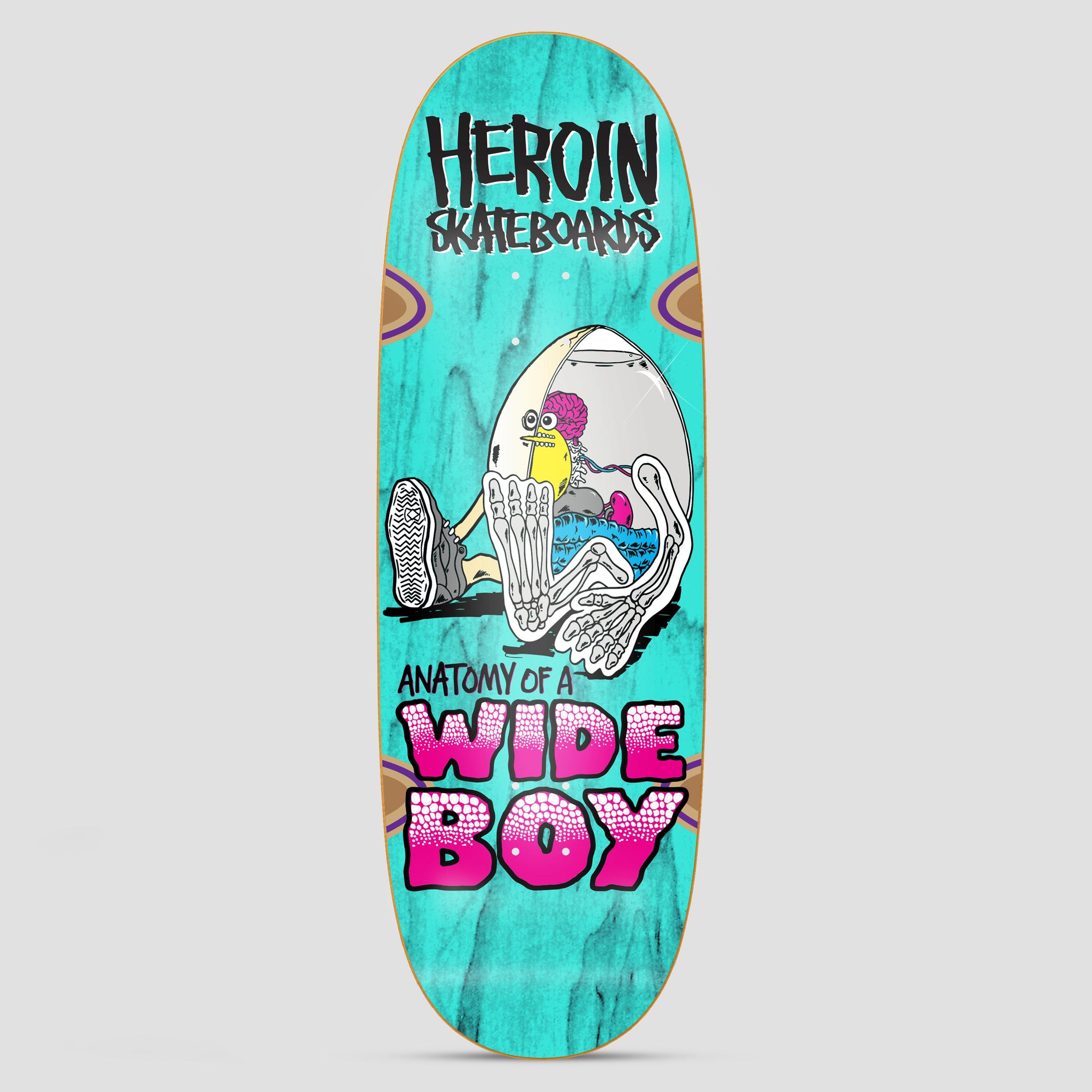 Heroin 10.4 Anatomy of a Wide Boy Skateboard Deck