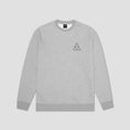 Load image into Gallery viewer, HUF Essentials Triple Triangle Crew Heather Grey