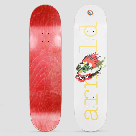 Isle 8.5 Arnold Face Drawing Skateboard Deck White