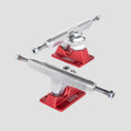 Load image into Gallery viewer, Lurpiv 3 Hollow 145 Skateboard Trucks Polished / Red