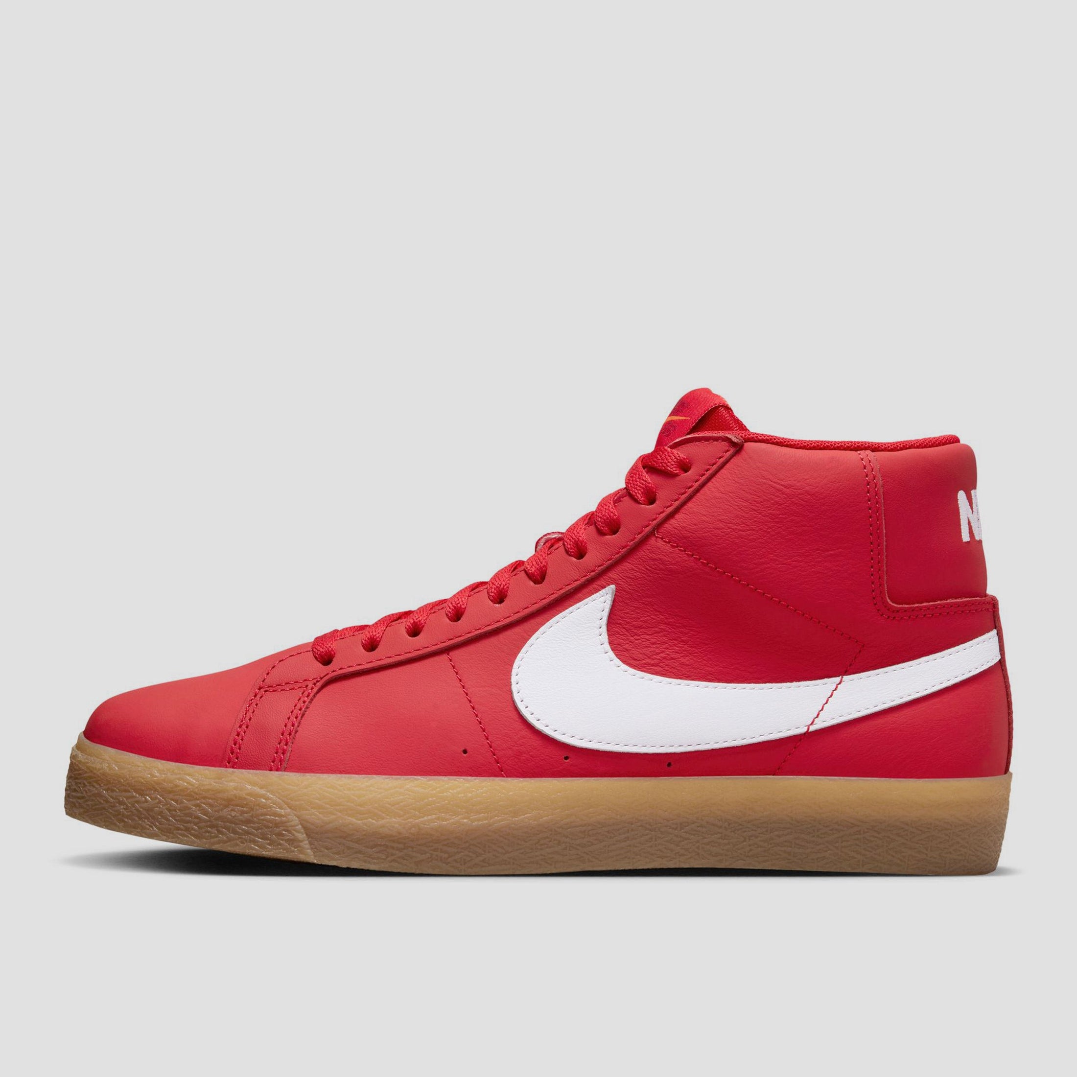 Nike SB Zoom Blazer Mid Skate Shoes University Red / White / White