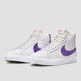 Load image into Gallery viewer, Nike SB Zoom Blazer Mid ISO Skate Shoes White / Court Purple
