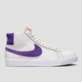 Load image into Gallery viewer, Nike SB Zoom Blazer Mid ISO Skate Shoes White / Court Purple