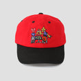 Load image into Gallery viewer, Skateboard Cafe Cheers 6 Panel Cap Red / Black