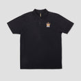 Load image into Gallery viewer, Slam City Skates Crown Embroidered Polo Black