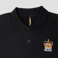 Load image into Gallery viewer, Slam City Skates Crown Embroidered Polo Black