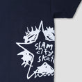 Load image into Gallery viewer, Slam City Skates Side Swank Star T-Shirt Navy