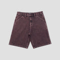 Load image into Gallery viewer, PassPort Workers Club Denim Short OverDye Wine