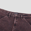 Load image into Gallery viewer, PassPort Workers Club Denim Short OverDye Wine