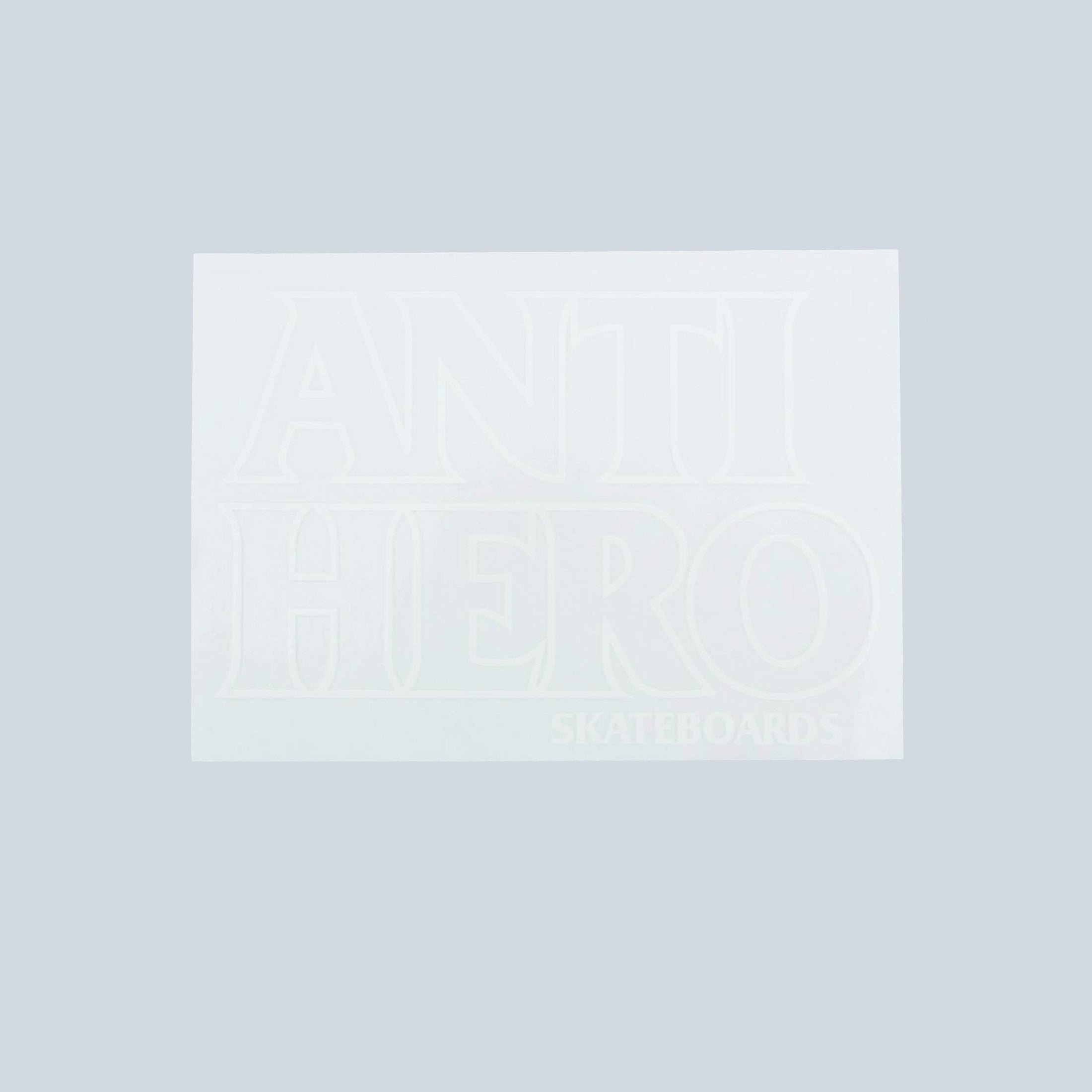 Anti Hero Black Hero Sticker White Outline