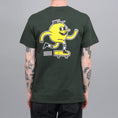 Load image into Gallery viewer, Blast Skates Mascot Logo T-Shirt Forest Green