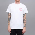 Load image into Gallery viewer, Blast Skates Round Logo T-Shirt White / Red