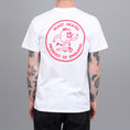 Load image into Gallery viewer, Blast Skates Round Logo T-Shirt White / Red