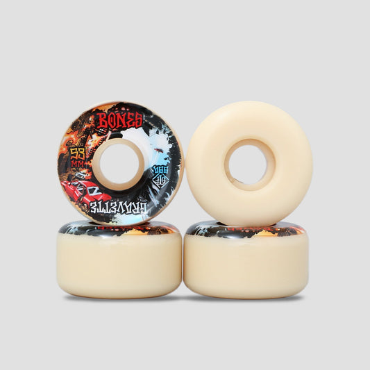 Bones 53mm 99A SFT Gravette Heaven & Hell V2 Skateboard Wheels White