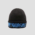 Load image into Gallery viewer, Butter Goods X Slam City Skates Centre Yourself Beanie Black