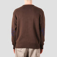 Load image into Gallery viewer, Dancer Elbow Logo Crew Knit Brown