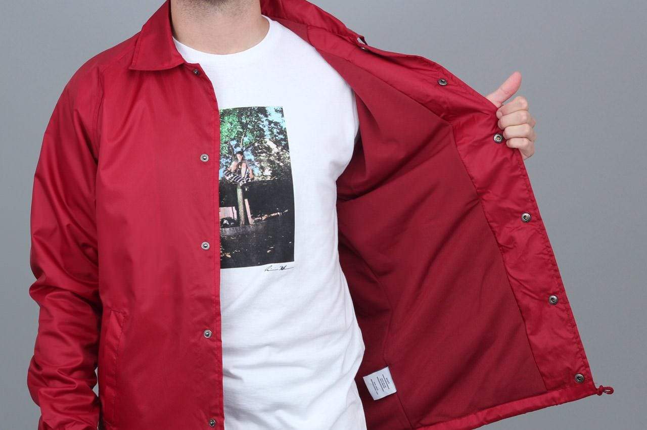 HUF Recruit Coaches Jacket Red