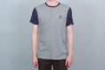 Load image into Gallery viewer, HUF Triangle Baseball T-Shirt Grey / Navy