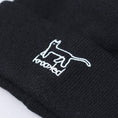 Load image into Gallery viewer, Krooked KR Kat Embroidered Cuff Beanie Black / White