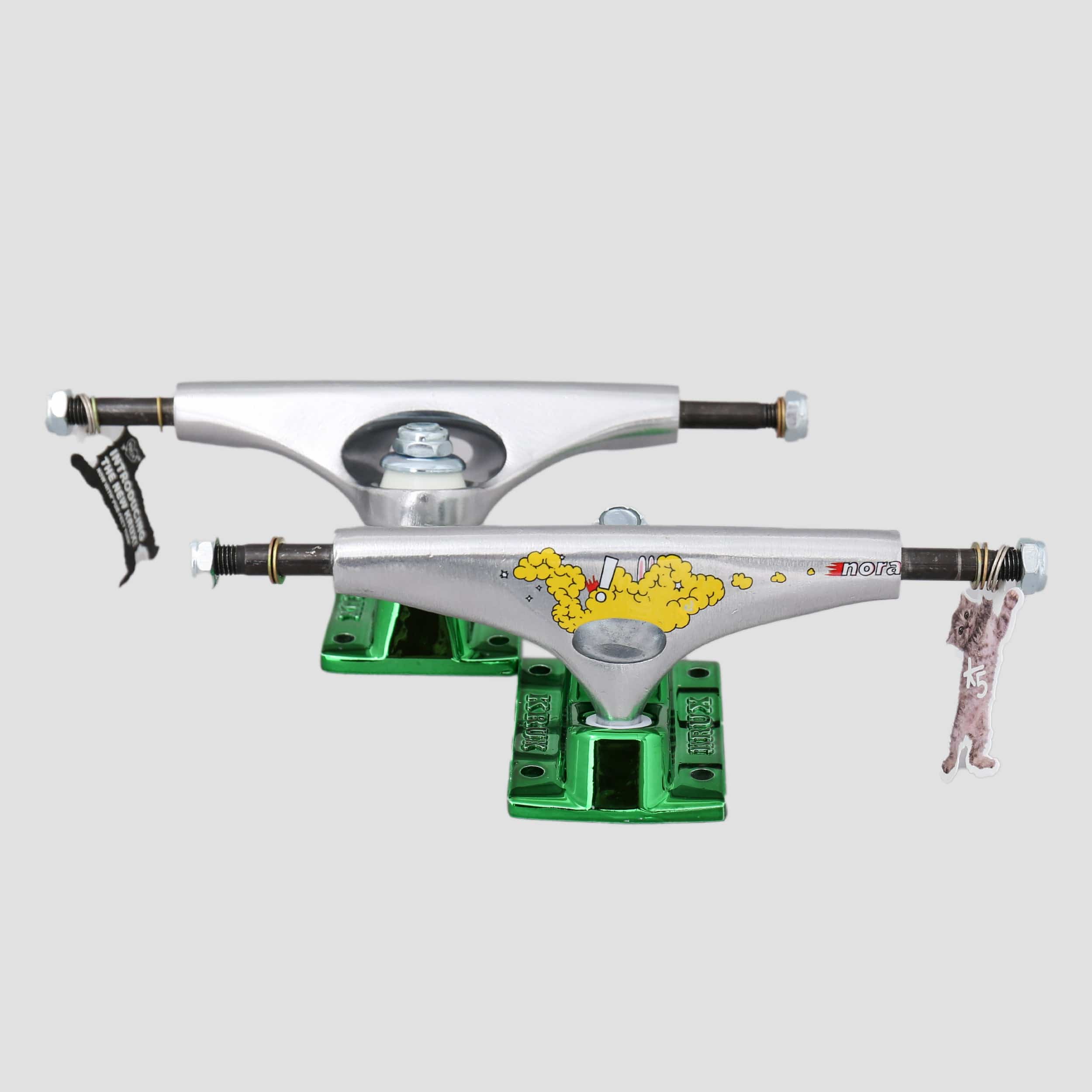 Krux 8 K5 Nora By Alexis Standard Skateboard Trucks Silver (Pair