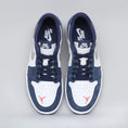 Load image into Gallery viewer, Nike SB Air Jordan 1 Low QS Shoes Midnight Navy / Metallic Silver