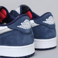 Load image into Gallery viewer, Nike SB Air Jordan 1 Low QS Shoes Midnight Navy / Metallic Silver