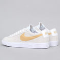 Load image into Gallery viewer, Nike SB Blazer Low GT Shoes White / Club Gold - White - Light Thistle