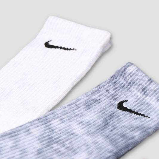 Nike Everyday Plus Cushioned Blue Tie Dye Crew Socks 2 Pack
