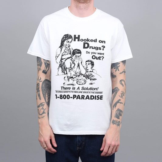 Paradise Hooked on Drugs T-Shirt White
