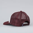 Load image into Gallery viewer, Patagonia P-6 Logo Lo Pro Trucker Cap White W / Dark Ruby