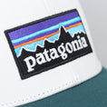 Load image into Gallery viewer, Patagonia P-6 Logo Lo Pro Trucker Cap White W / Piki Green