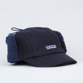Load image into Gallery viewer, Patagonia Recycled Wool Ear Flap Cap Classic Navy