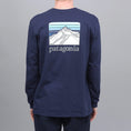 Load image into Gallery viewer, Patagonia Line Logo Ridge Responsibili Longsleeve T-Shirt Classic Navy