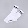 Load image into Gallery viewer, Polar Stripe Socks White / Navy / Grey