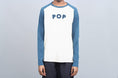 Load image into Gallery viewer, Pop Trading Uni Raglan Longsleeve T-Shirt Off White / Dark Teal