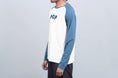 Load image into Gallery viewer, Pop Trading Uni Raglan Longsleeve T-Shirt Off White / Dark Teal