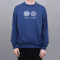 Load image into Gallery viewer, Paccbet Reflective Print Sweatshirt Crew Navy