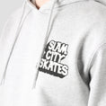 Load image into Gallery viewer, Slam City Skates Classic Chest Logo Hood Heather Grey