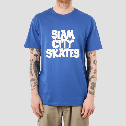 Slam City Skates Classic Logo T-Shirt Royal Blue