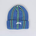 Load image into Gallery viewer, Stussy Vertical Stripe Cuff Beanie Blue