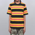 Load image into Gallery viewer, Stussy Multi Stripe Crew T-Shirt Black