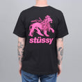 Load image into Gallery viewer, Stussy Rasta Lion T-Shirt Black
