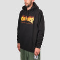 Load image into Gallery viewer, Thrasher Flame Logo Hood Black