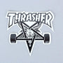 Thrasher Skate Goat Sticker White