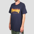 Load image into Gallery viewer, Thrasher Flame Logo T-Shirt Navy