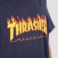 Load image into Gallery viewer, Thrasher Flame Logo T-Shirt Navy